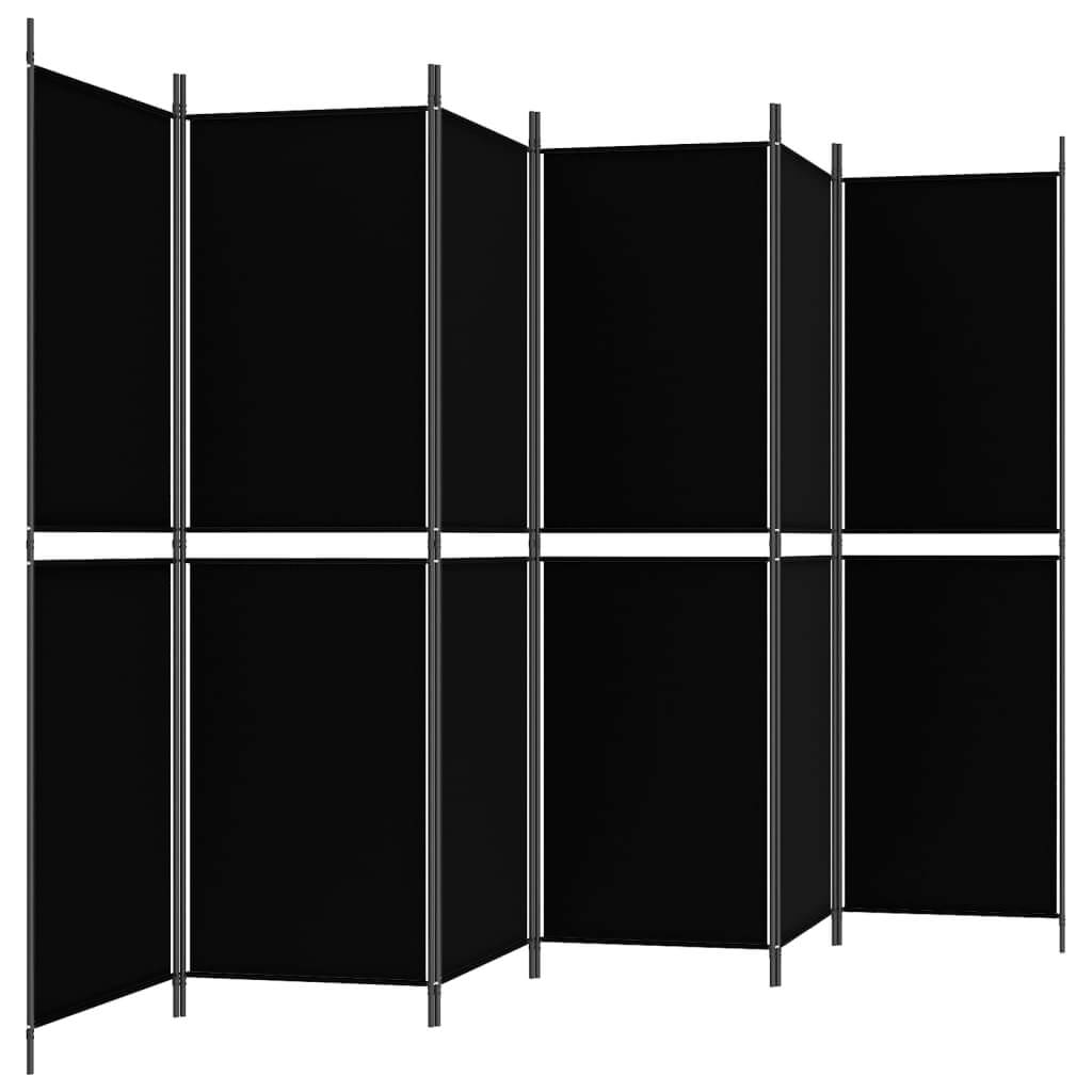 فاصل غرفة بستة ألواح، 300 × 180 سم، مصنوع من القماش