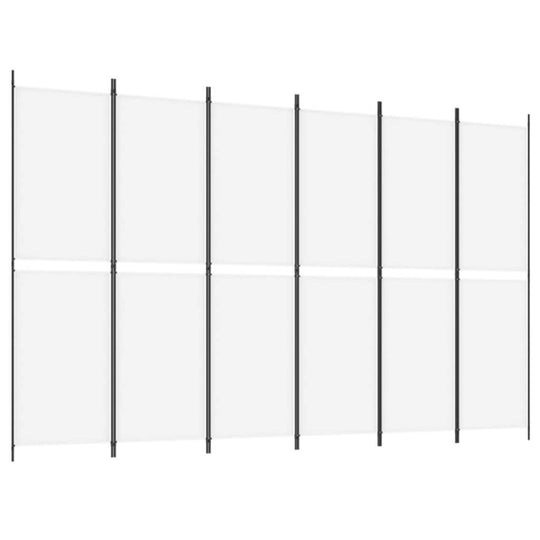 فاصل غرفة بستة ألواح، 300 × 200 سم، مصنوع من القماش