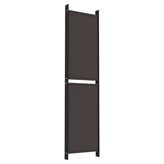 6-Panel Room Divider Brown 300x200 cm Fabric