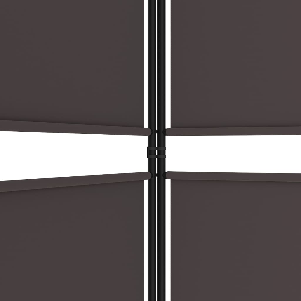 6-Panel Room Divider Brown 300x200 cm Fabric