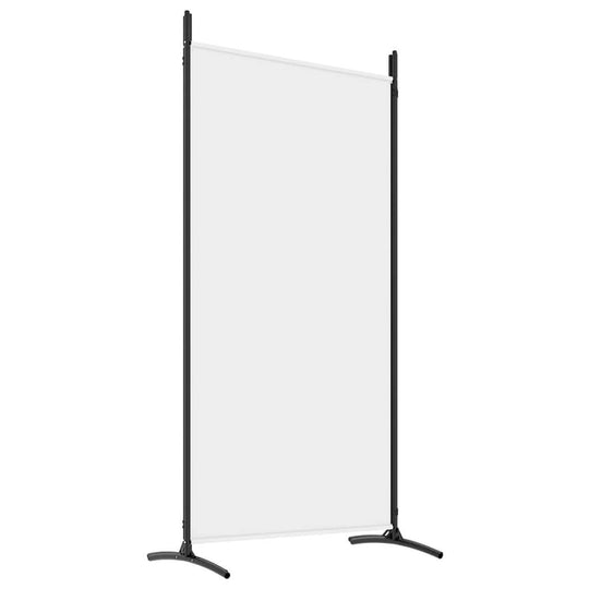 4-Panel Room Divider 346x180 cm Fabric with black frame, ideal for privacy and sunlight blocking, versatile for room separation.