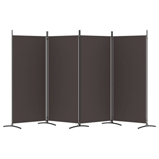 4-Panel Room Divider 346x180 cm Fabric in a sleek black design for privacy and space separation.