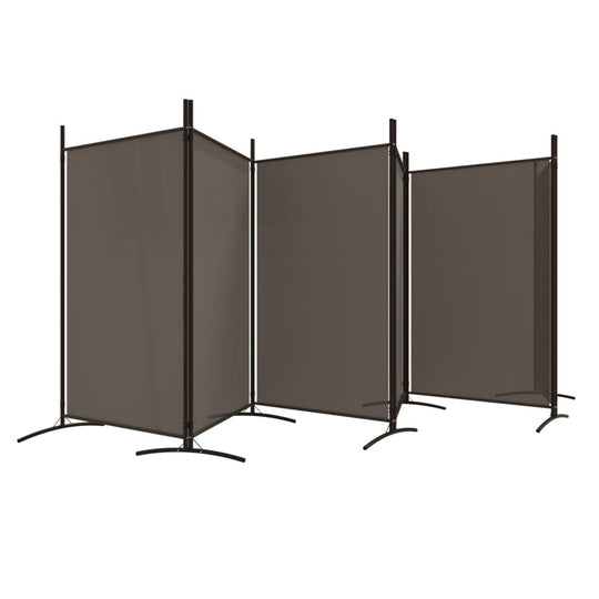 6-Panel Room Divider 520x180 cm Fabric , Furniture -> Room Dividers , Divider,Durable,eligant,Furniture -,gray,Home & Garden -,Luxury Furniture,Modern Design,new-305021,Room Dividers,Stylish,Unique Design,white