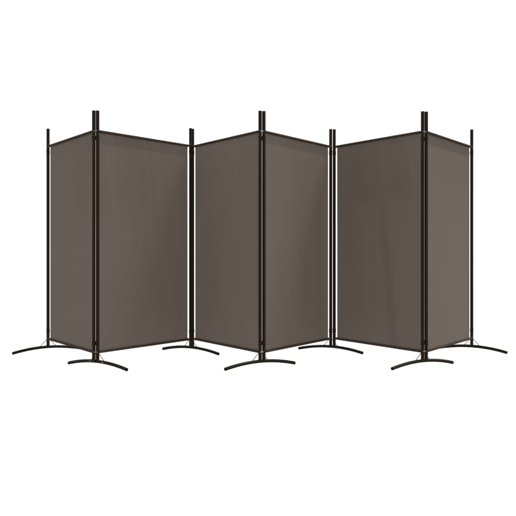 6-Panel Room Divider 520x180 cm Fabric , Furniture -> Room Dividers , Divider,Durable,eligant,Furniture -,gray,Home & Garden -,Luxury Furniture,Modern Design,new-305021,Room Dividers,Stylish,Unique Design,white