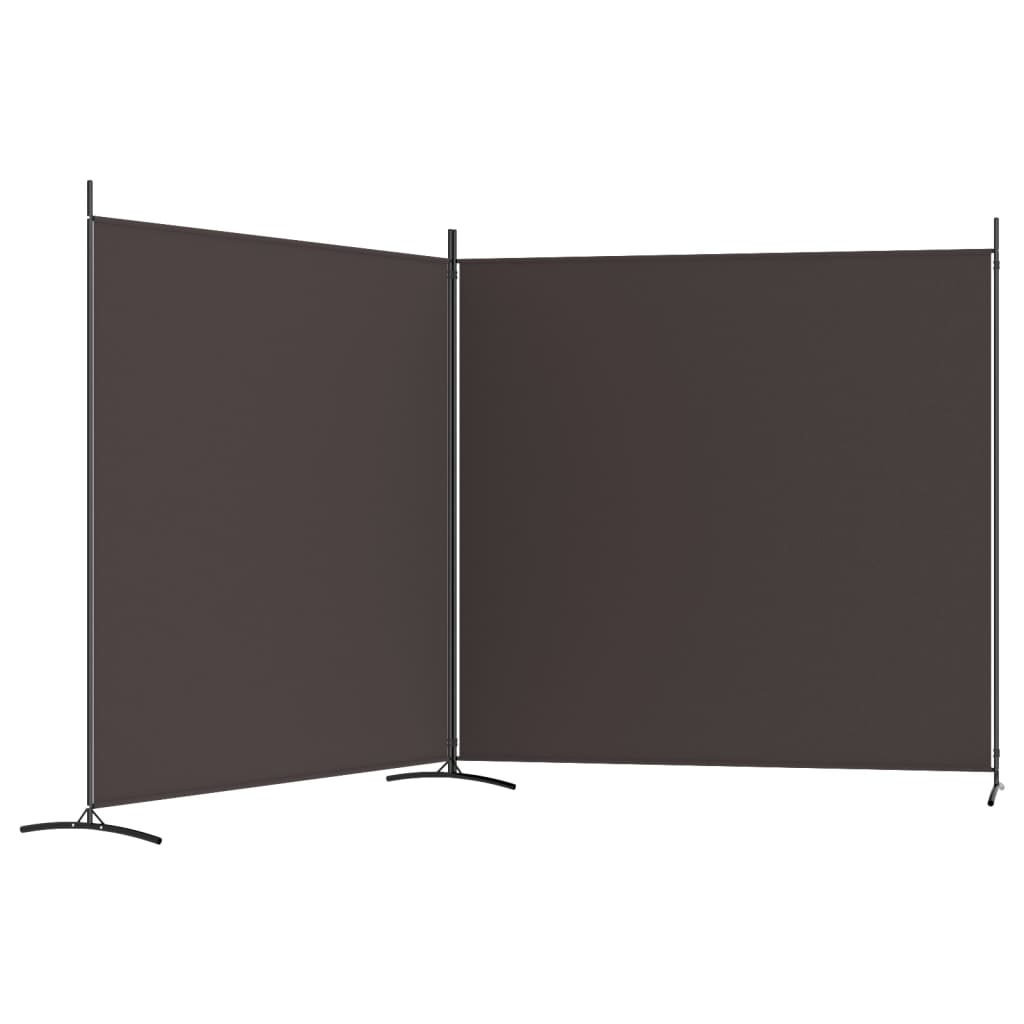 2-Panel Room Divider 348x180 cm Fabric, durable fabric used for creating private spaces and blocking sunlight.