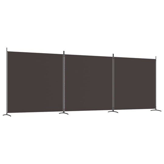 3-Panel Room Divider 525x180 cm Fabric, durable and versatile room divider for privacy and sunlight blocking.