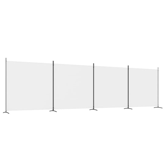 4-Panel Room Divider  698x180 cm Fabric providing privacy and separating spaces with a clean aesthetic.
