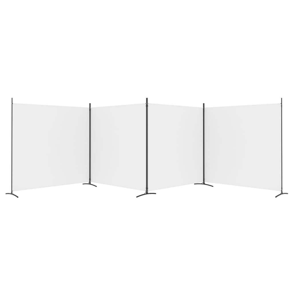 4-Panel Room Divider  698x180 cm Fabric for creating private spaces and blocking sunlight.