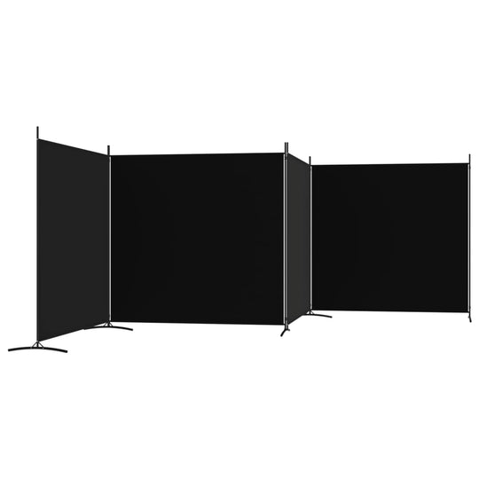 4-Panel Room Divider 698x180 cm Fabric , Furniture -> Room Dividers , black,Divider,Durable,eligant,Furniture -,Home & Garden -,Modern Design,new-305021,Room Dividers,Stylish