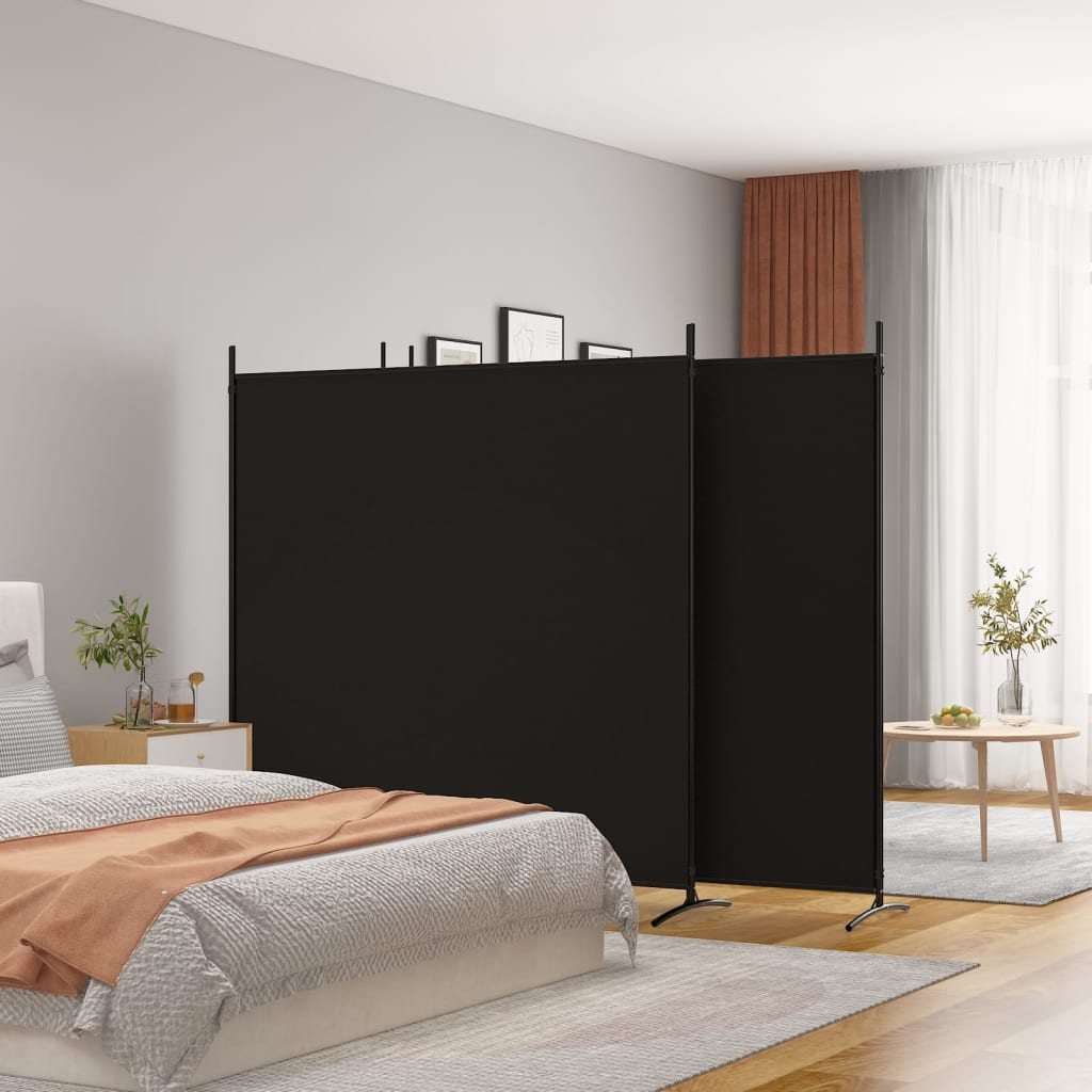 4-Panel Room Divider 698x180 cm Fabric , Furniture -> Room Dividers , black,Divider,Durable,eligant,Furniture -,Home & Garden -,Modern Design,new-305021,Room Dividers,Stylish