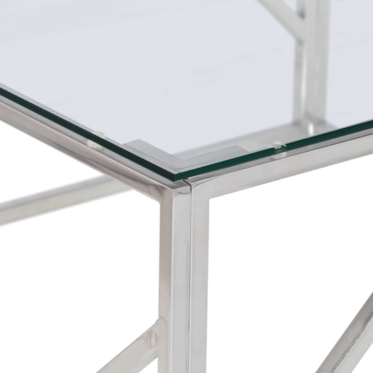 Coffee Table  Stainless Steel and Tempered Glass