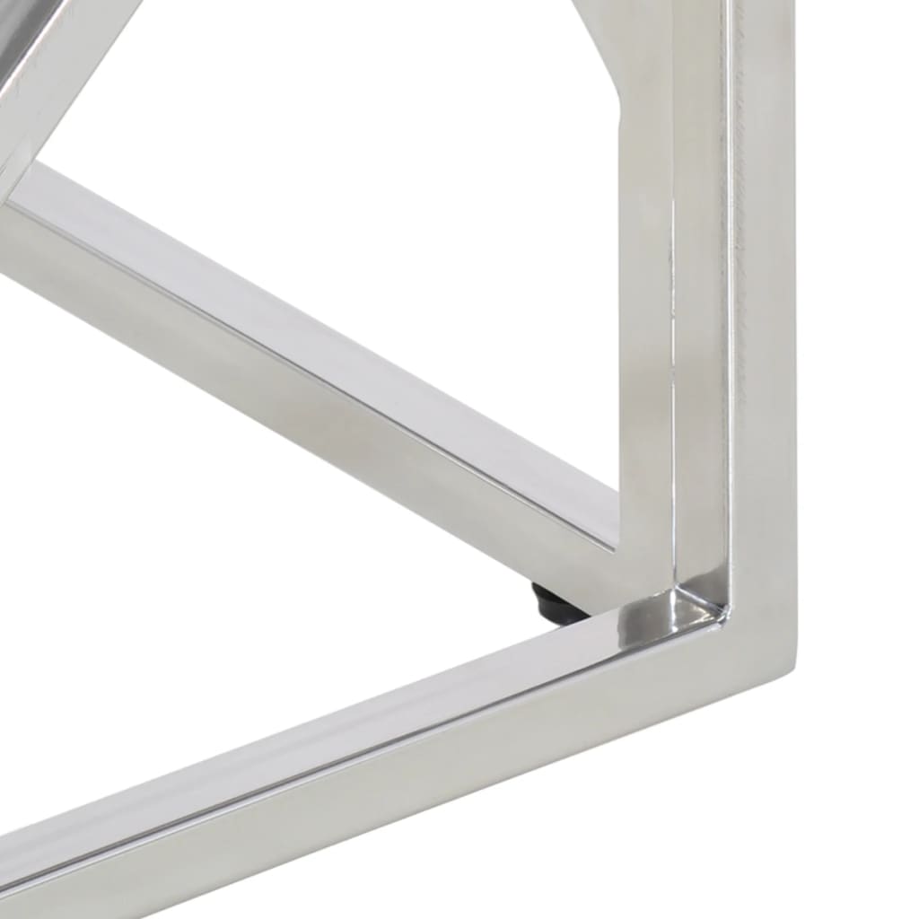 Coffee Table  Stainless Steel and Tempered Glass