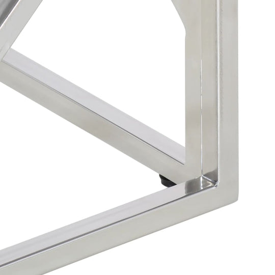 Coffee Table  Stainless Steel and Tempered Glass