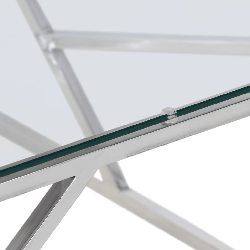 Coffee Table  Stainless Steel and Tempered Glass