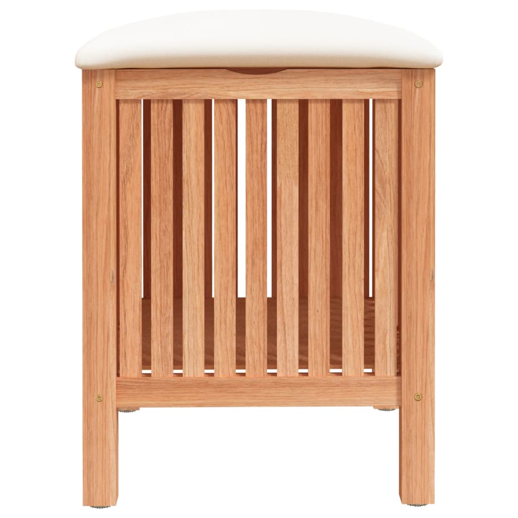 Bathroom Stool 40.5x40x52 cm Solid Wood Walnut with storage and seating, showcasing its elegant design in durable walnut wood.