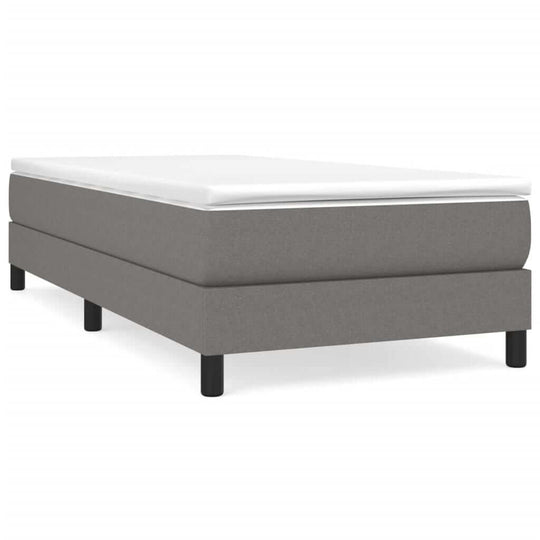 Box Spring Bed Frame Dark  90x200 cm Fabric