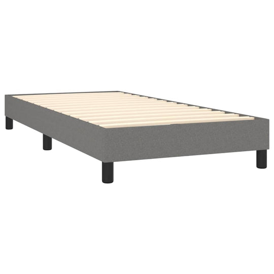 Box Spring Bed Frame Dark  90x200 cm Fabric