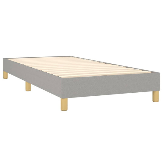 Box Spring Bed Frame Light  90x200 cm Fabric