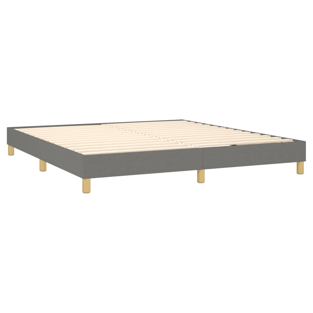 Box Spring Bed Frame Dark  180x200 cm Super King Fabric