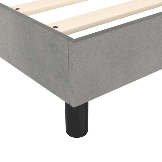 Box Spring Bed Frame Light  90x200 cm Velvet