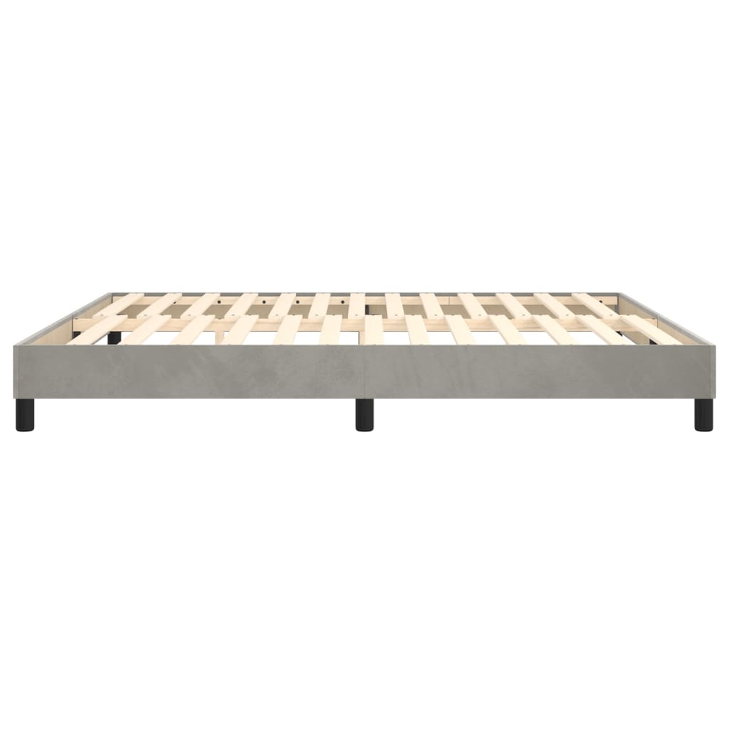 Box Spring Bed Frame Light  180x200 cm Super King Velvet