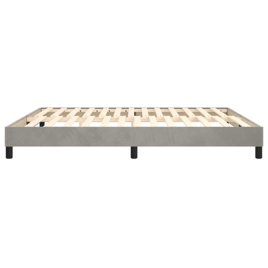 Box Spring Bed Frame Light  180x200 cm Super King Velvet