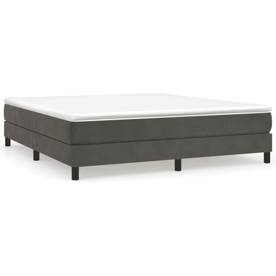 Box Spring Bed Frame Dark  180x200 cm Super King Velvet
