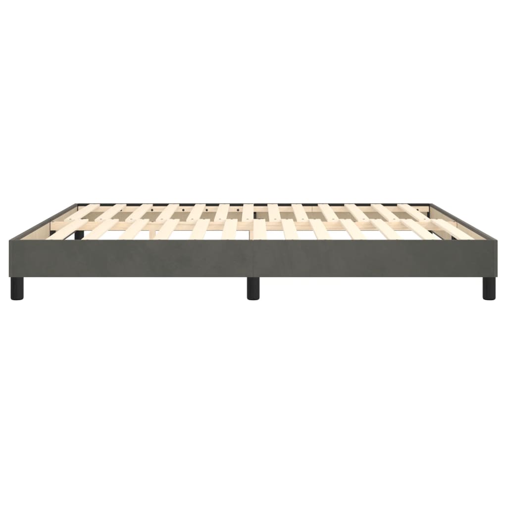 Box Spring Bed Frame Dark  180x200 cm Super King Velvet