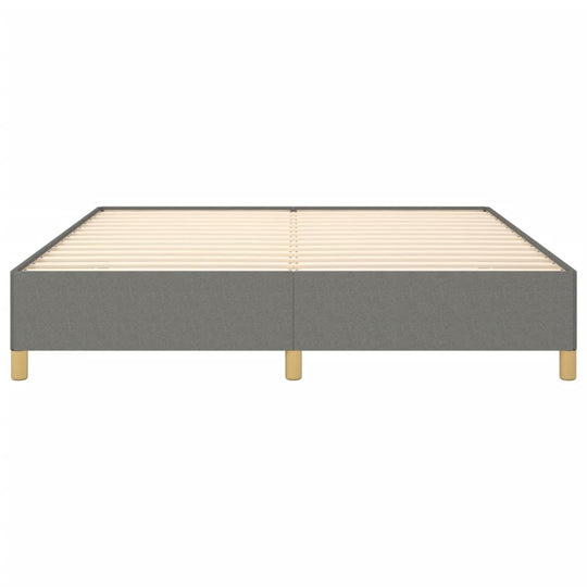 إطار سرير بوكس سبرينغ داكن اللون، مقاس 180×200 سم، مقاس سوبر كينج، مصنوع من القماش