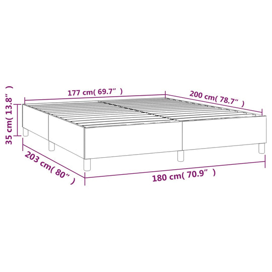 Box Spring Bed Frame  180x200 cm Super King Fabric