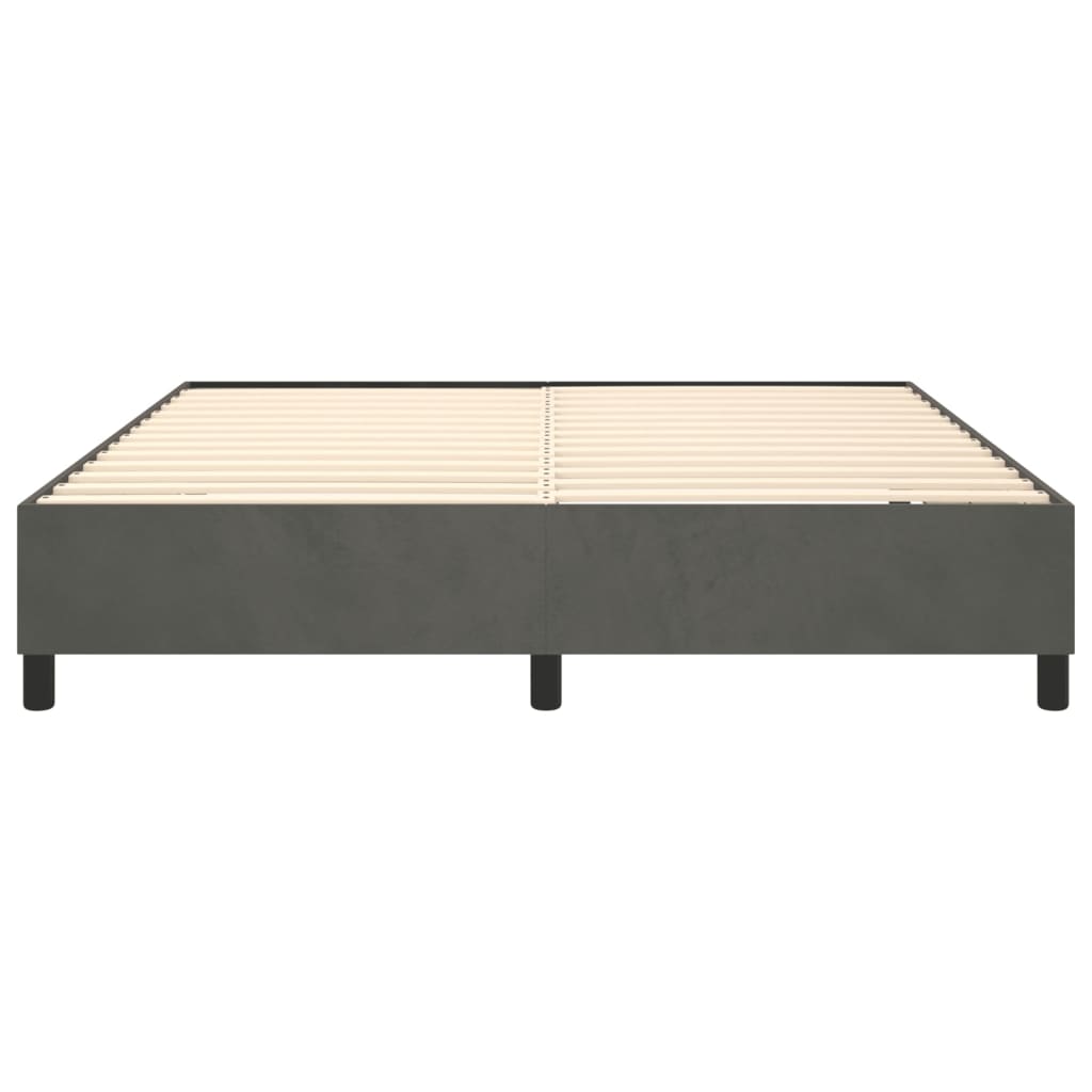Box Spring Bed Frame Dark  180x200 cm Super King Velvet
