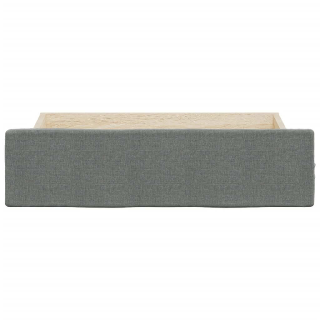 Bed Drawers 2 pcs Dark Grey Engineered Wood and Fabric