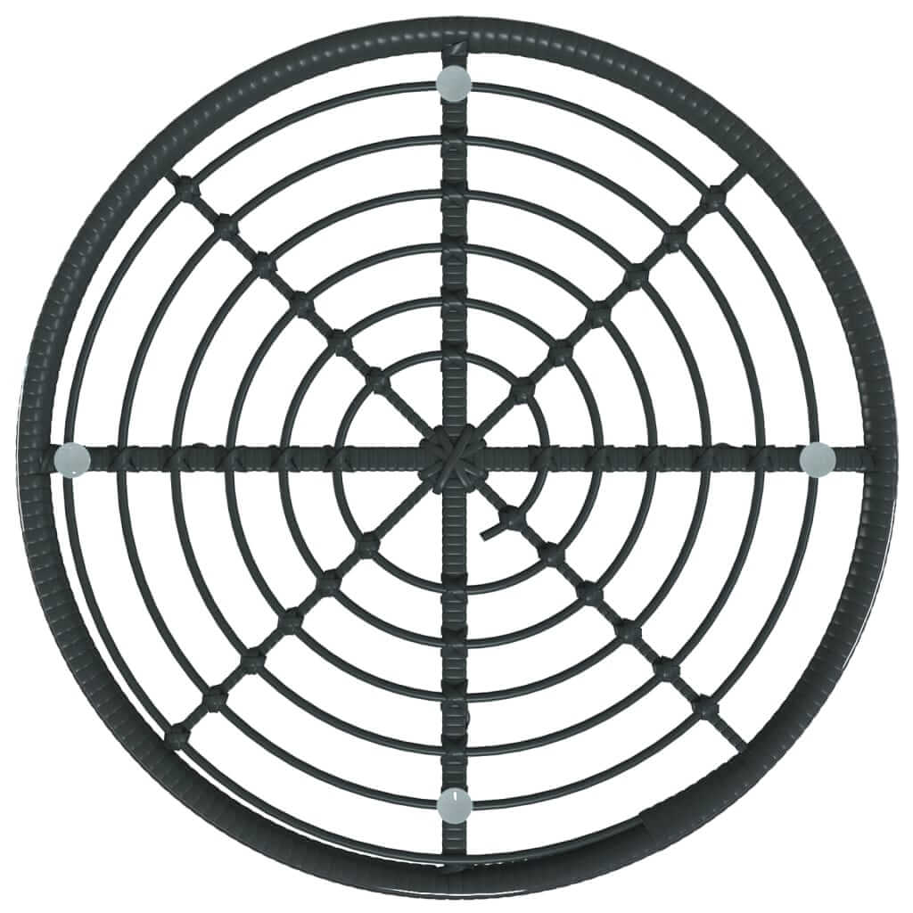 طاولة طعام بقطر 80 سم مصنوعة من الزجاج المقوى والفولاذ