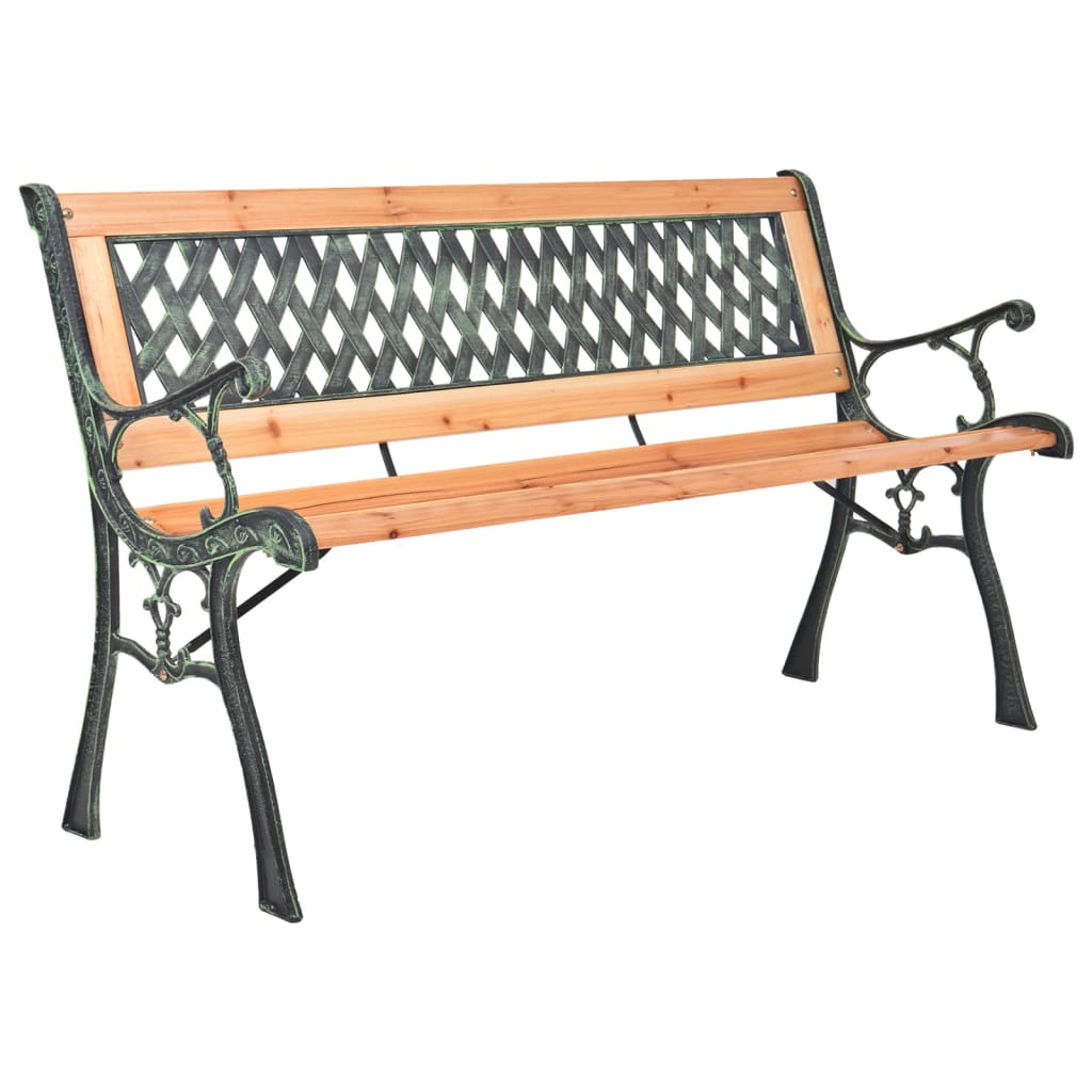 Garden Bench Cast Iron and Solid Wood Fir,Furniture -> Outdoor Furniture -> Outdoor Seating -> Outdoor Benches,Durable,eligant,Furniture -,Home & Garden -,Modern Design,new-305021,Outdoor Benches,Outdoor Furniture -,Outdoor Seating -,Wooden Furniture