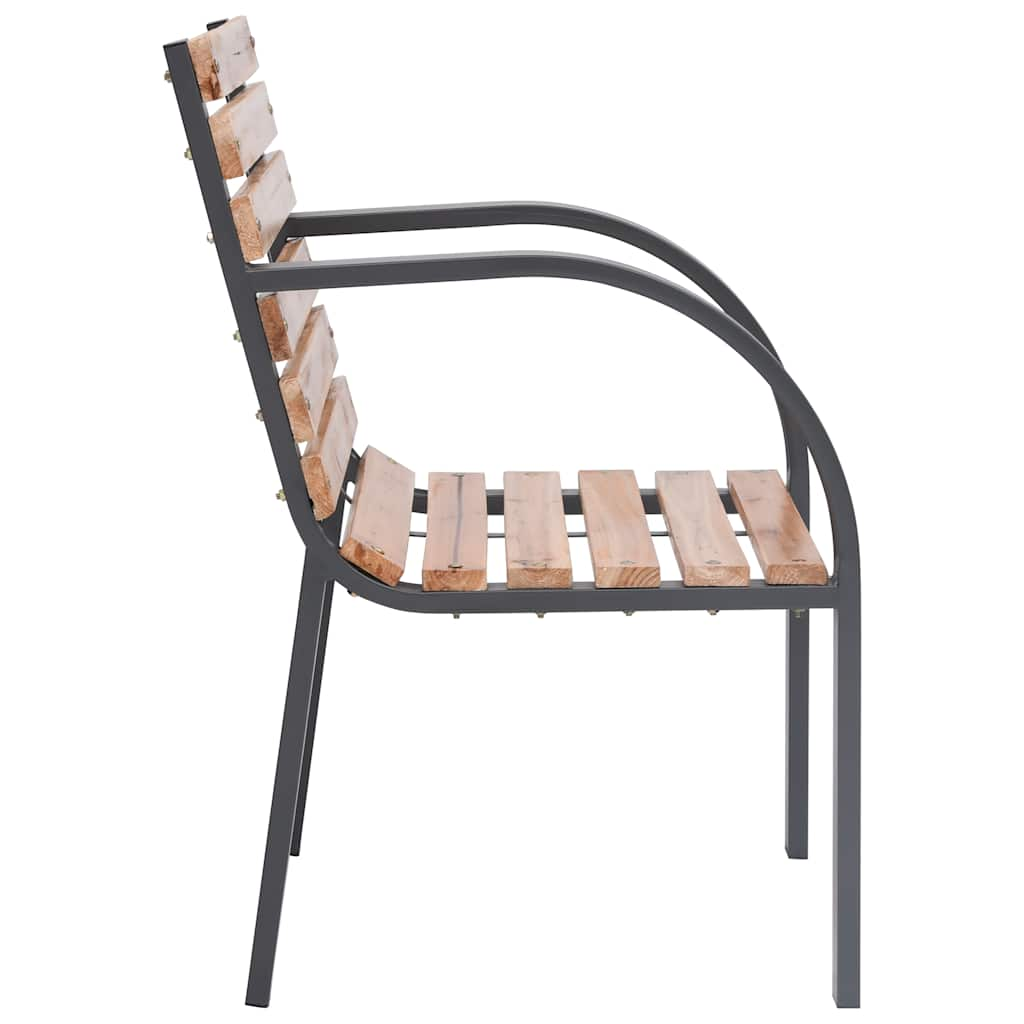 Garden chairs made of solid fir wood with a stable steel frame, perfect for outdoor furniture and lounge areas.