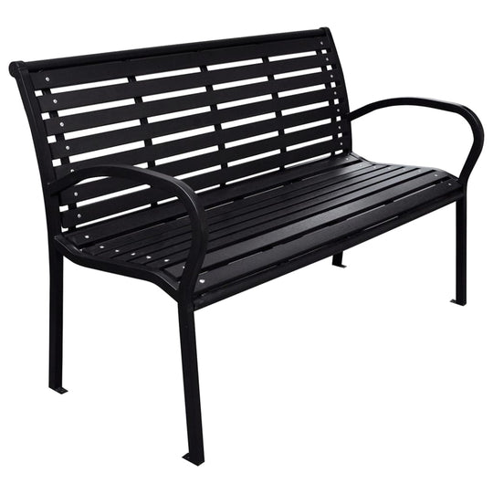 Garden Bench 116 cm Steel and WPC,Furniture -> Outdoor Furniture -> Outdoor Seating -> Outdoor Benches,Durable,eligant,Furniture -,Home & Garden -,Modern Design,new-305021,Outdoor Benches,Outdoor Furniture -,Outdoor Seating -