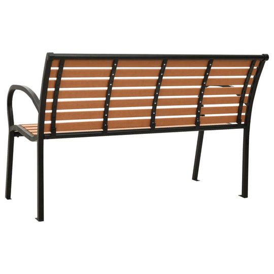 Garden Bench Black and 116 cm Steel and WPC , Furniture -> Outdoor Furniture -> Outdoor Seating -> Outdoor Benches