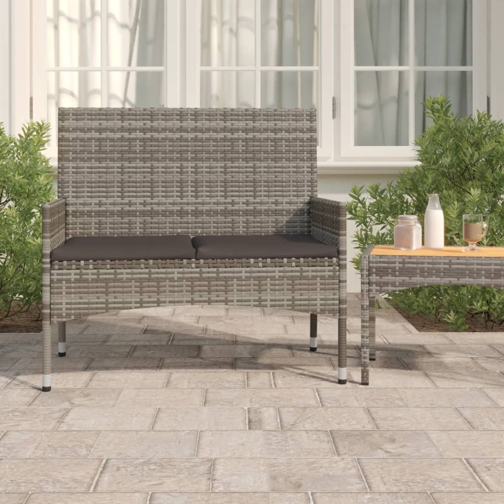 2-Seater Garden Bench with Cushions Poly Rattan , Furniture -> Outdoor Furniture -> Outdoor Seating -> Outdoor Benches