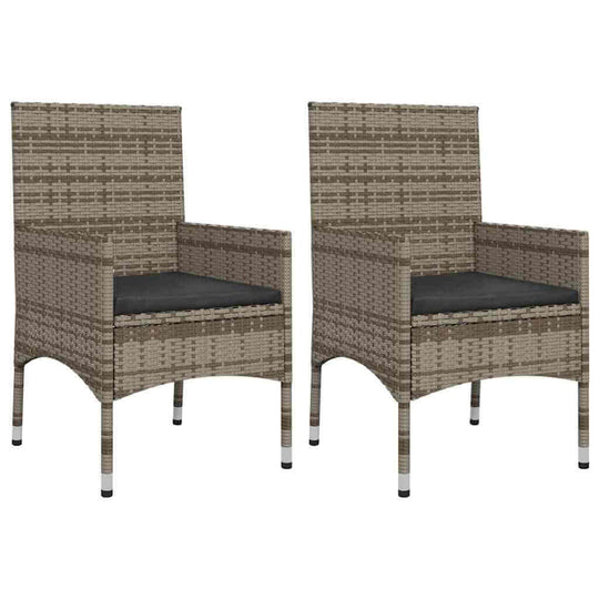 4 Piece Garden Lounge Set with Cushions Poly Rattan chairs, stylish outdoor seating with durable poly rattan and soft cushions.