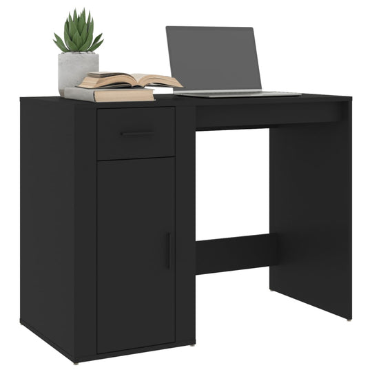 Desk 100x49x75 cm Engineered Wood , furniture , black,Desks,Durable,Durable Construction,eligant,Furniture -,Home & Garden -,Home Furnishings,Interior Design,Modern Design,new-305021,Office Furniture -,Tables -,Wooden Furniture