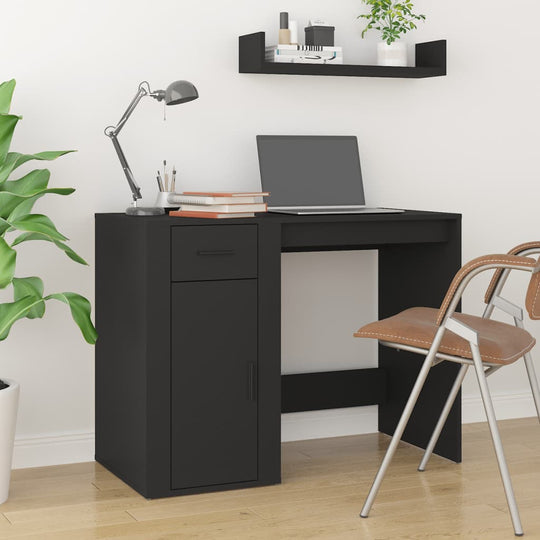 Desk 100x49x75 cm Engineered Wood , furniture , black,Desks,Durable,Durable Construction,eligant,Furniture -,Home & Garden -,Home Furnishings,Interior Design,Modern Design,new-305021,Office Furniture -,Tables -,Wooden Furniture