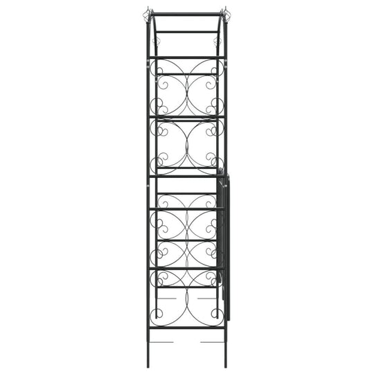 Garden Arch with Gate  108x45x235 cm Steel