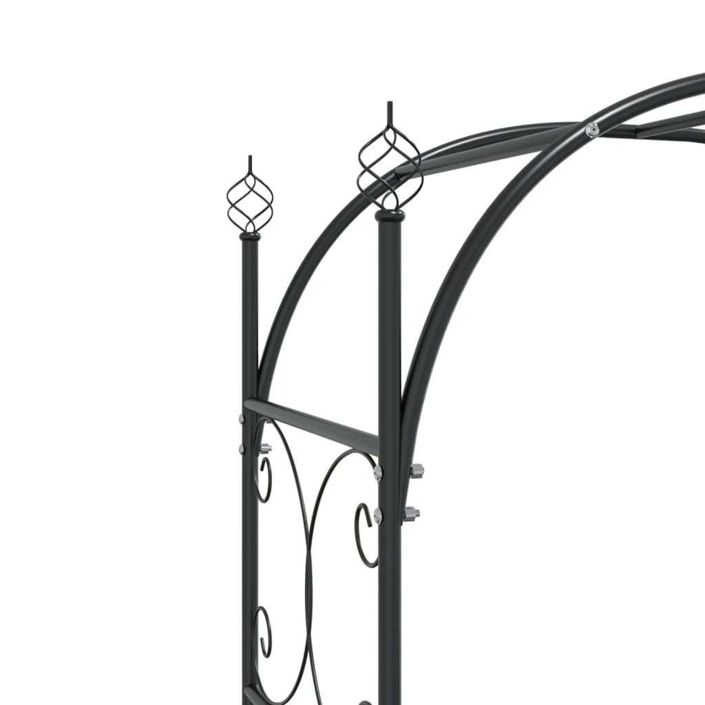 Garden Arch with Gate  108x45x235 cm Steel