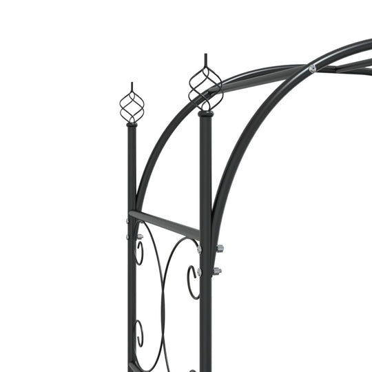 Garden Arch with Gate  108x45x235 cm Steel