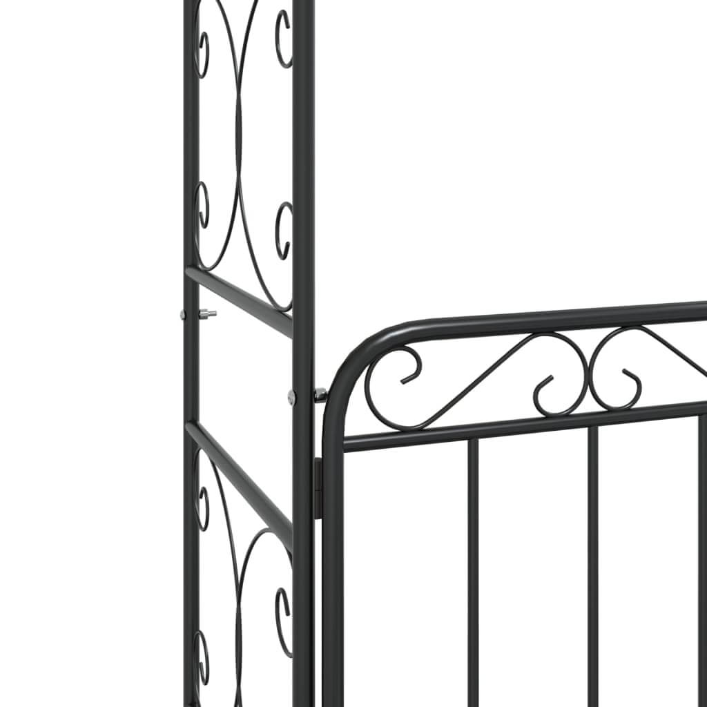 Garden Arch with Gate  108x45x235 cm Steel
