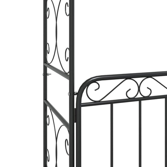 Garden Arch with Gate  108x45x235 cm Steel