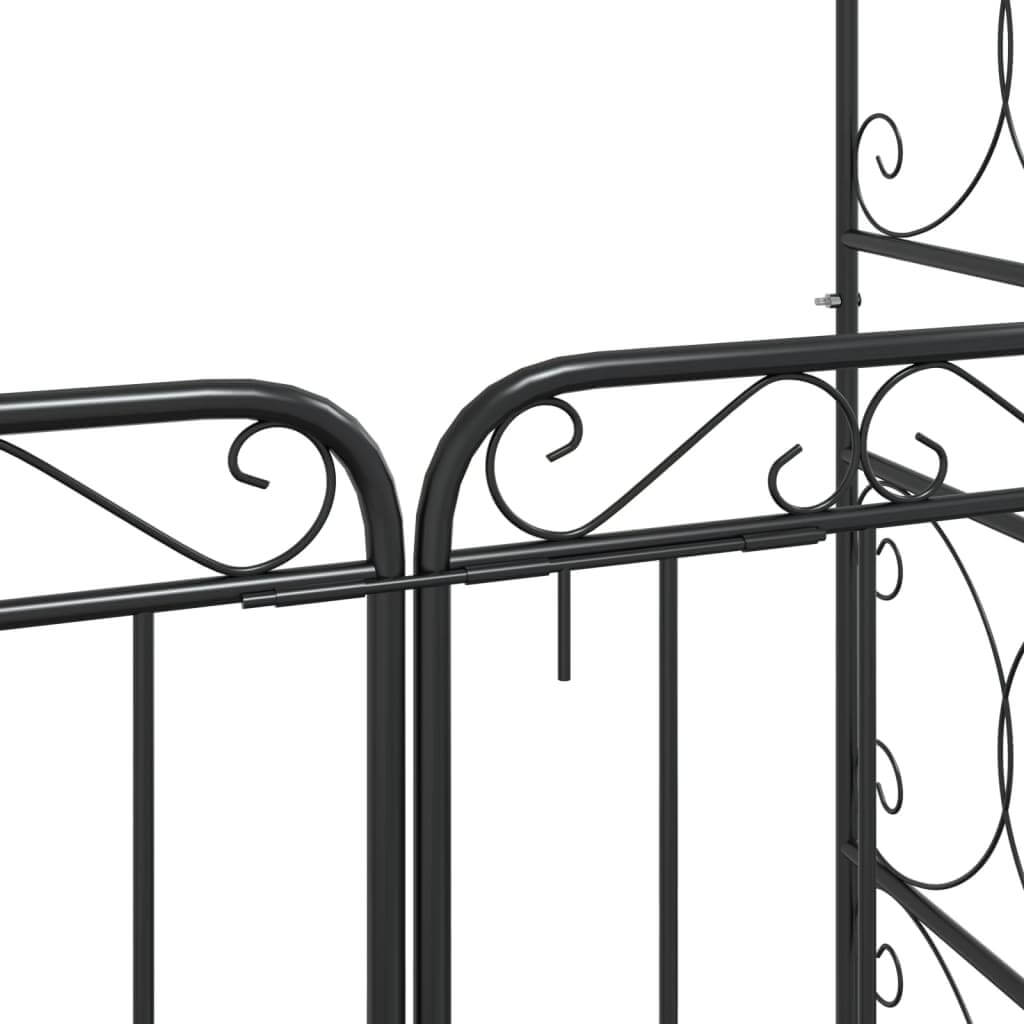 Garden Arch with Gate  108x45x235 cm Steel