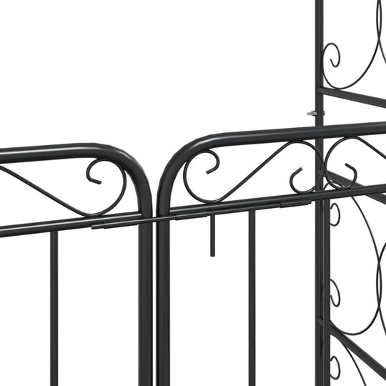 Garden Arch with Gate  108x45x235 cm Steel