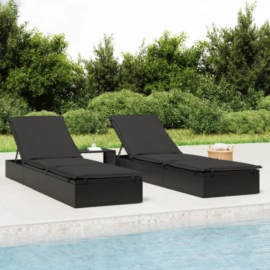 Sunbed 1 pc with Cushion 201x55x62 cm Poly Rattan , Furniture -> Outdoor Furniture -> Outdoor Seating -> Sunloungers , Durable,eligant,Furniture -,Home & Garden -,Modern Design,new-305021,Outdoor Furniture -,Outdoor Seating -,Sunloungers