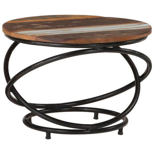 Coffee Table Ø 55x40 cm Solid Wood Reclaimed
